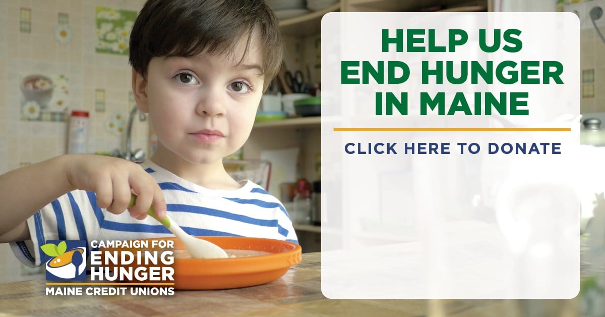 Help Us End Hunger In Maine Social Media Graphic