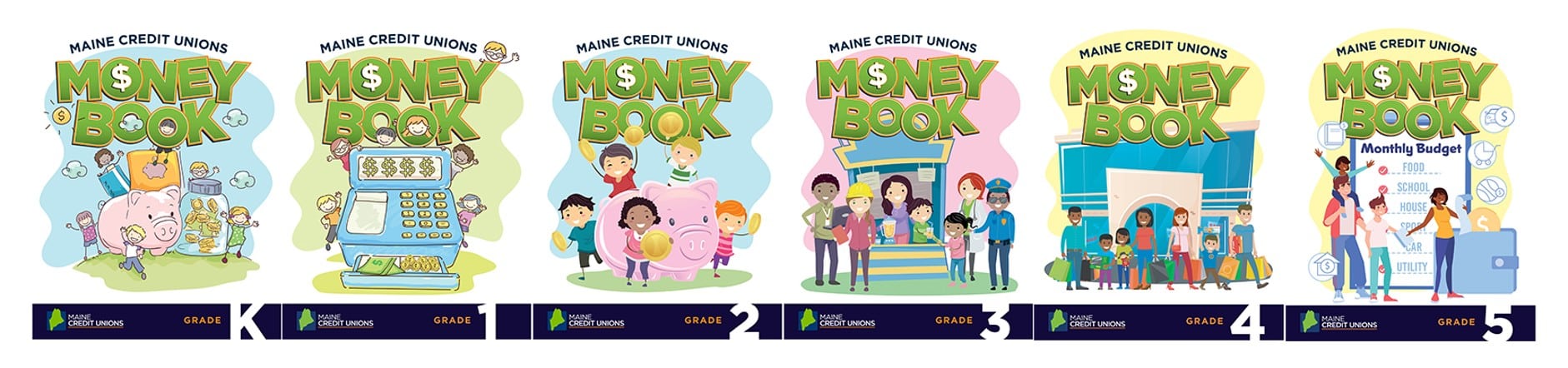 Shows covers to all Money Books