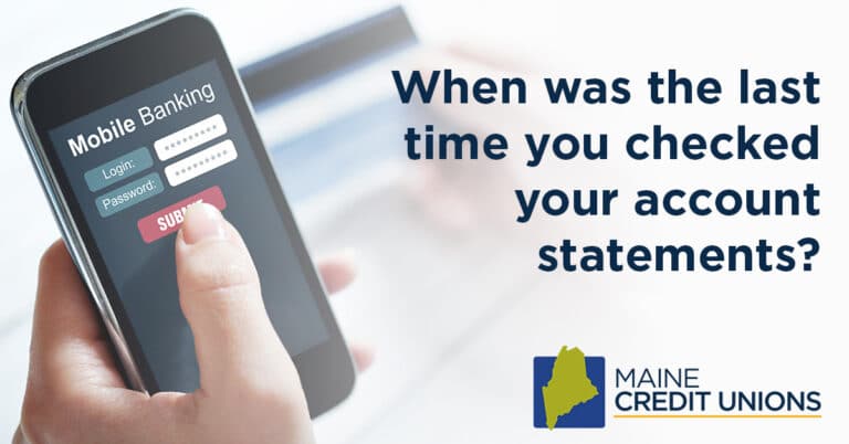When was the last time you checked your account statements?