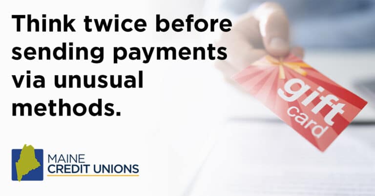 Think twice before sending payments via unusual methods